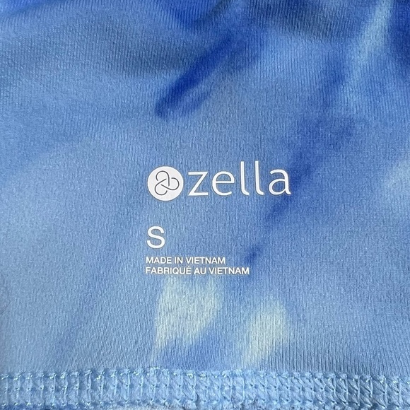 ZELLA Women's Blue Spray Dye Print Live In Pull-On Biker Shorts, Small - Picture 3 of 8